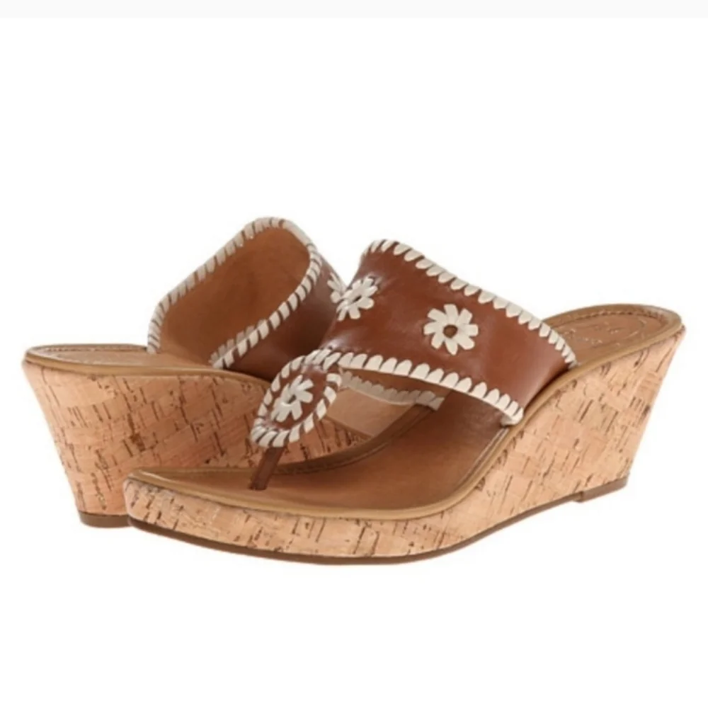 Jack Rogers Marabella Cork Wedges Size 10